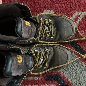 Men caterpillar steel toe boots